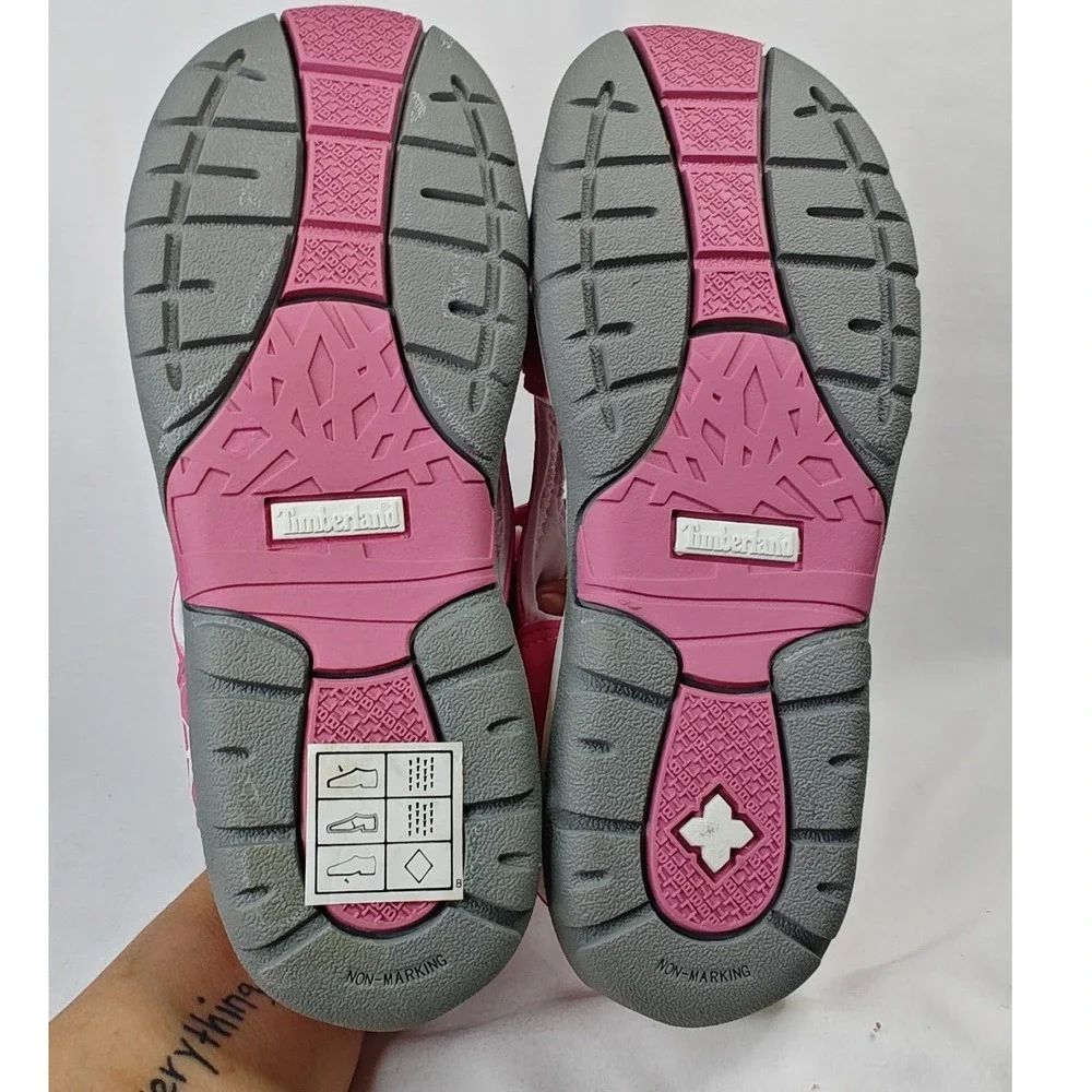 Timberland Mad River 2-Strap Sandals Rose Pink White EU 36 4 Big Kids New in Box